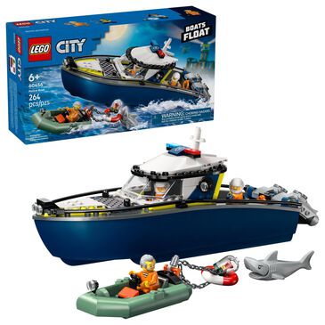 LEGO City Police Boat Chase Building Set, , large