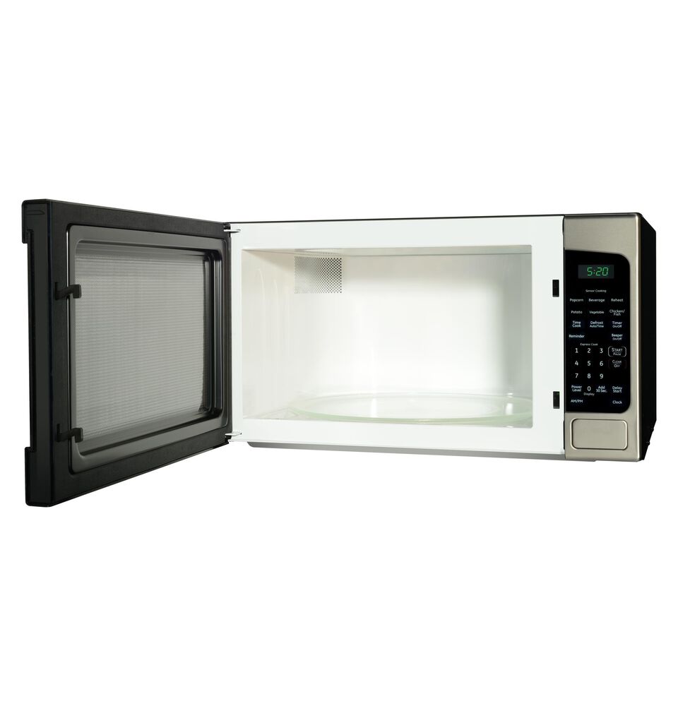 GE Appliances 2.0 Cu. Ft. Countertop Microwave Oven in Black and Stainless Steel, , large