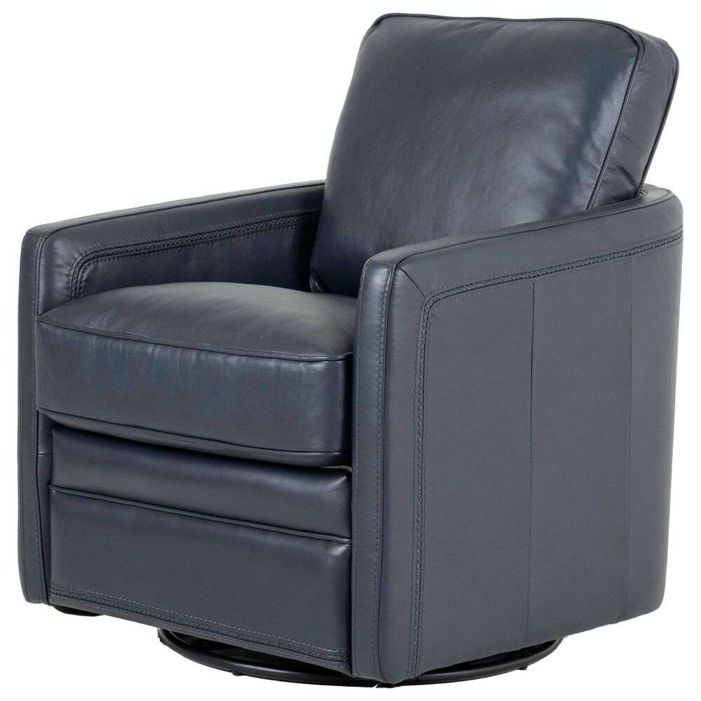 Italiano Furniture Turner Swivel Glider Chair in Blue, , large