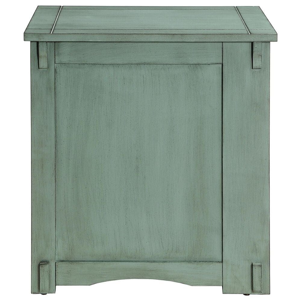 Linon Home Decor Parnell Side Table in Teal, , large