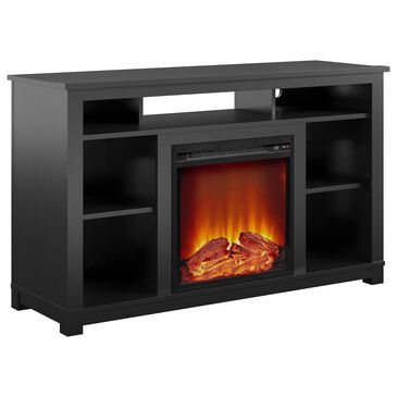 DHP Rossi TV Stand with Electric Fireplace in Black, , large