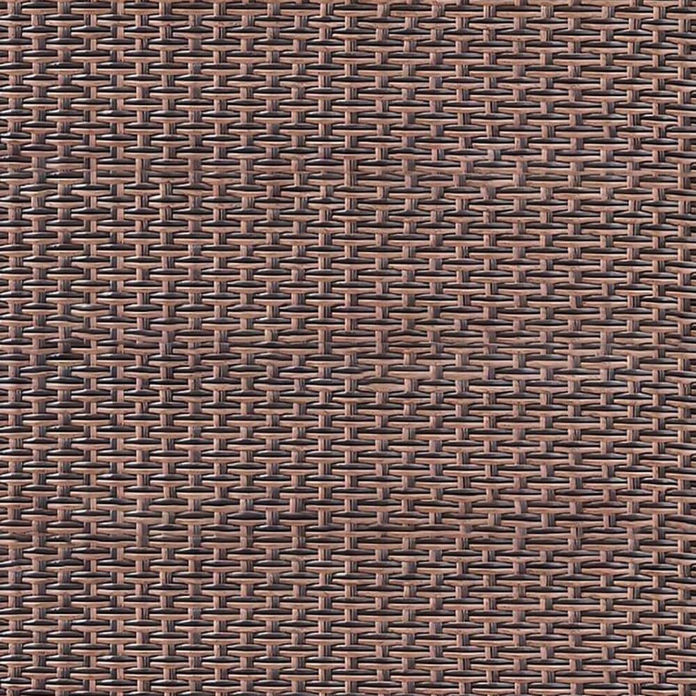 Sunwell Garden 34"H 2-Seater Outdoor Loveseat with Curved Armrests and Navy Cushions in Brown, , large