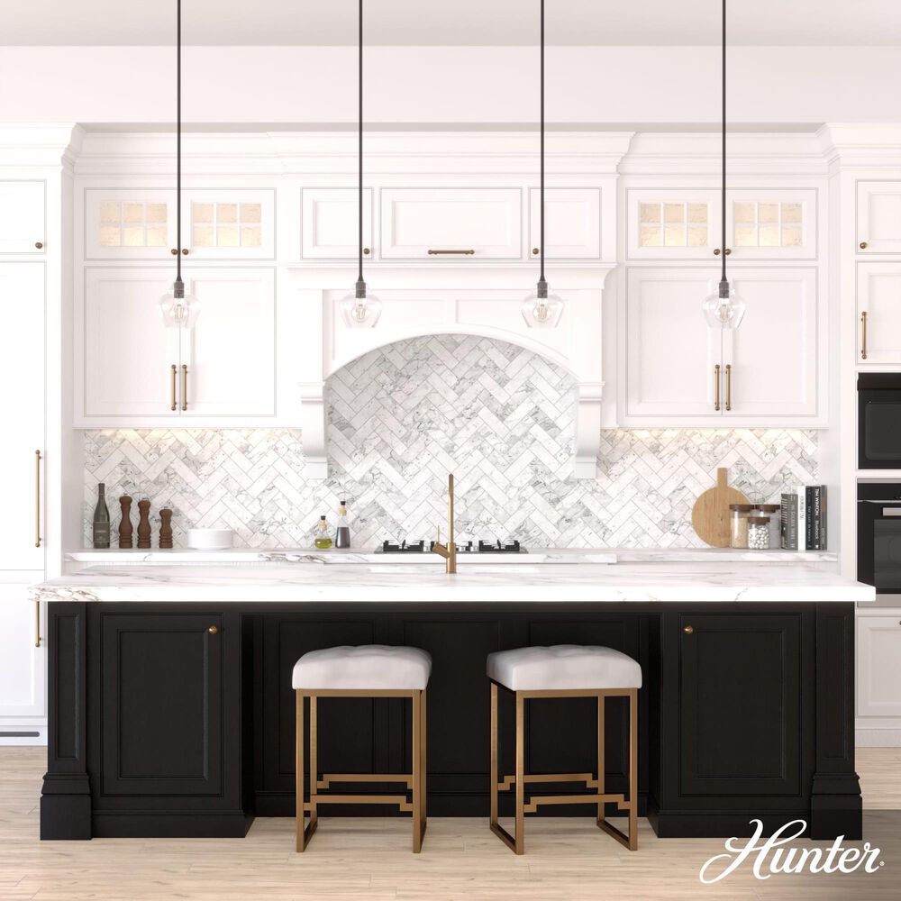 Hunter Dunshire 6.75&quot; 1-Light Mini Pendant with Clear Shade in Noble Bronze, , large