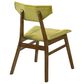 Armen Living Amaris 5-Piece Rectangular Dining Set with Olive Green Upholstery in Walnut, , large