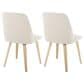 Lumisource Toriano Side Chair with Cream Cushion in Natural (Set of 2), , large
