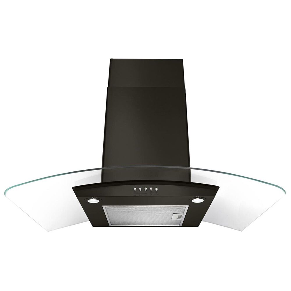 Whirlpool 30&quot; Concave Glass Wall Mount Range Hood in Black Stainless, , large