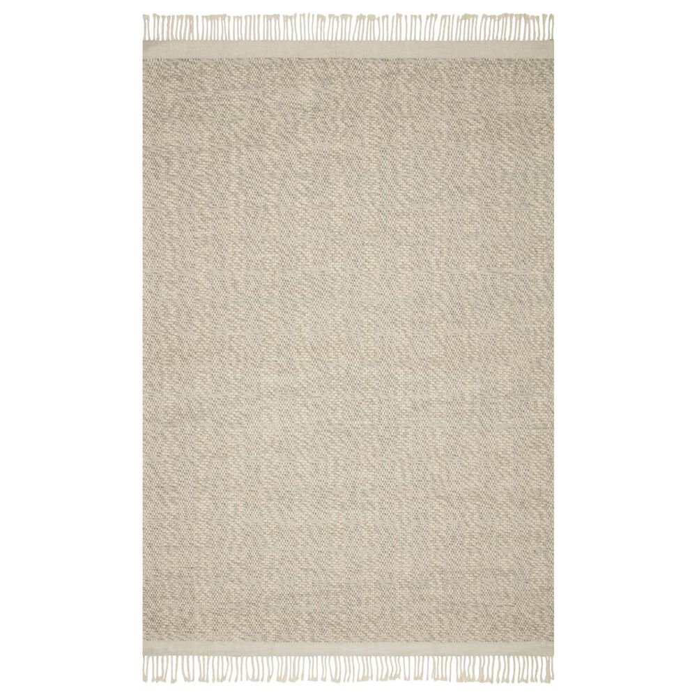 Magnolia Home Myra MYR-04 7"9" x 9"9" White and Grey Area Rug, , large