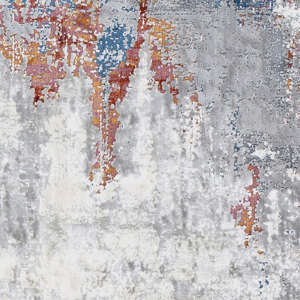 Surya Aisha 2&#39;7&quot; x 7&#39;7&quot; Charcoal, Light Gray, Lavender, Mustard, Gray, Off-White and Rust Runner, , large
