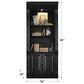 Hooker Furniture Telluride Door Bunching Bookcase in Black with Reddish Brown Rub-Through, , large