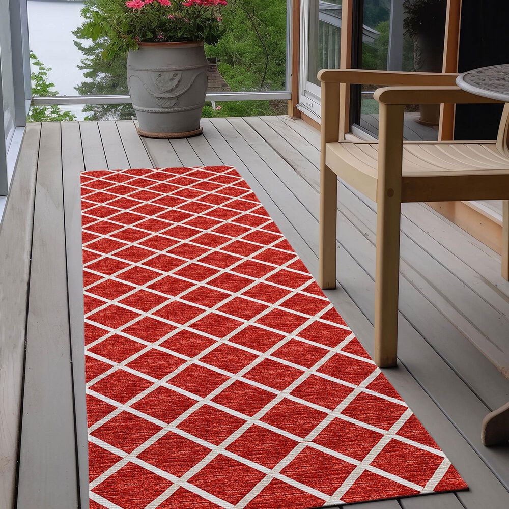 Dalyn Rug Company York 2&#39;3&quot; x 12&#39; Red Indoor/Outdoor Runner, , large