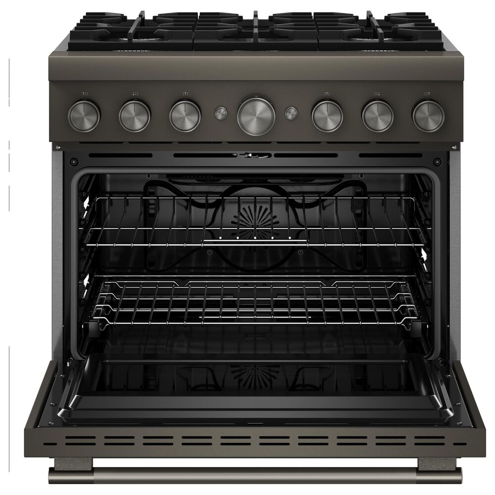 KitchenAid 36" Commercial Dual Fuel Range in Black Ore, , large