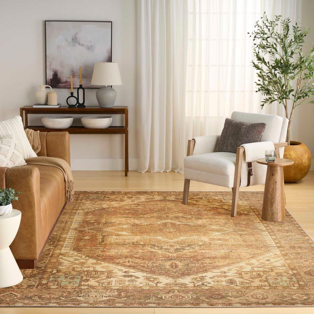 Nourison Vintage Washables Gold 7'10" x 9'10" Area Rug, , large