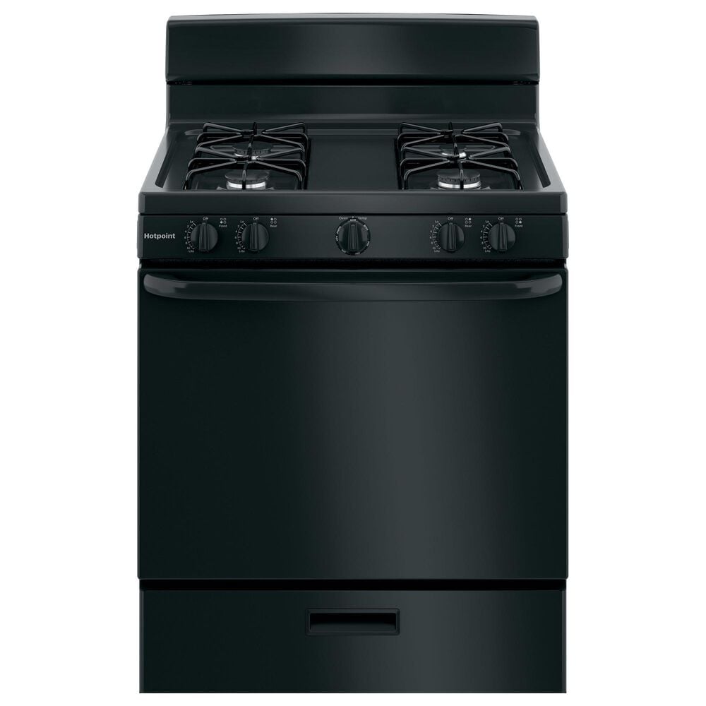 Hotpoint 30" Free-Standing Gas Range in Black, , large