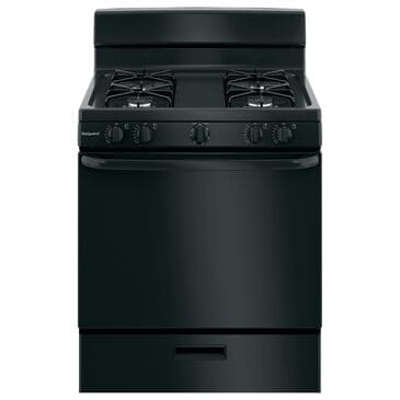 Hotpoint 30" Free-Standing Gas Range in Black, , large