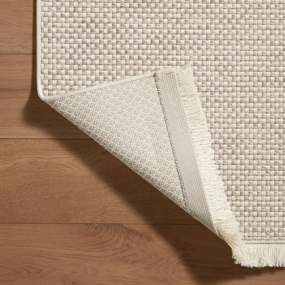 Amber Lewis x Loloi Malibu MAB-05 5&#39;1&quot; x 7&#39;7&quot; Ivory and Dove Indoor/Outdoor Area Rug, , large