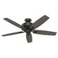 Hunter Bennett 52" Ceiling Fan with Light in Matte Black, , large