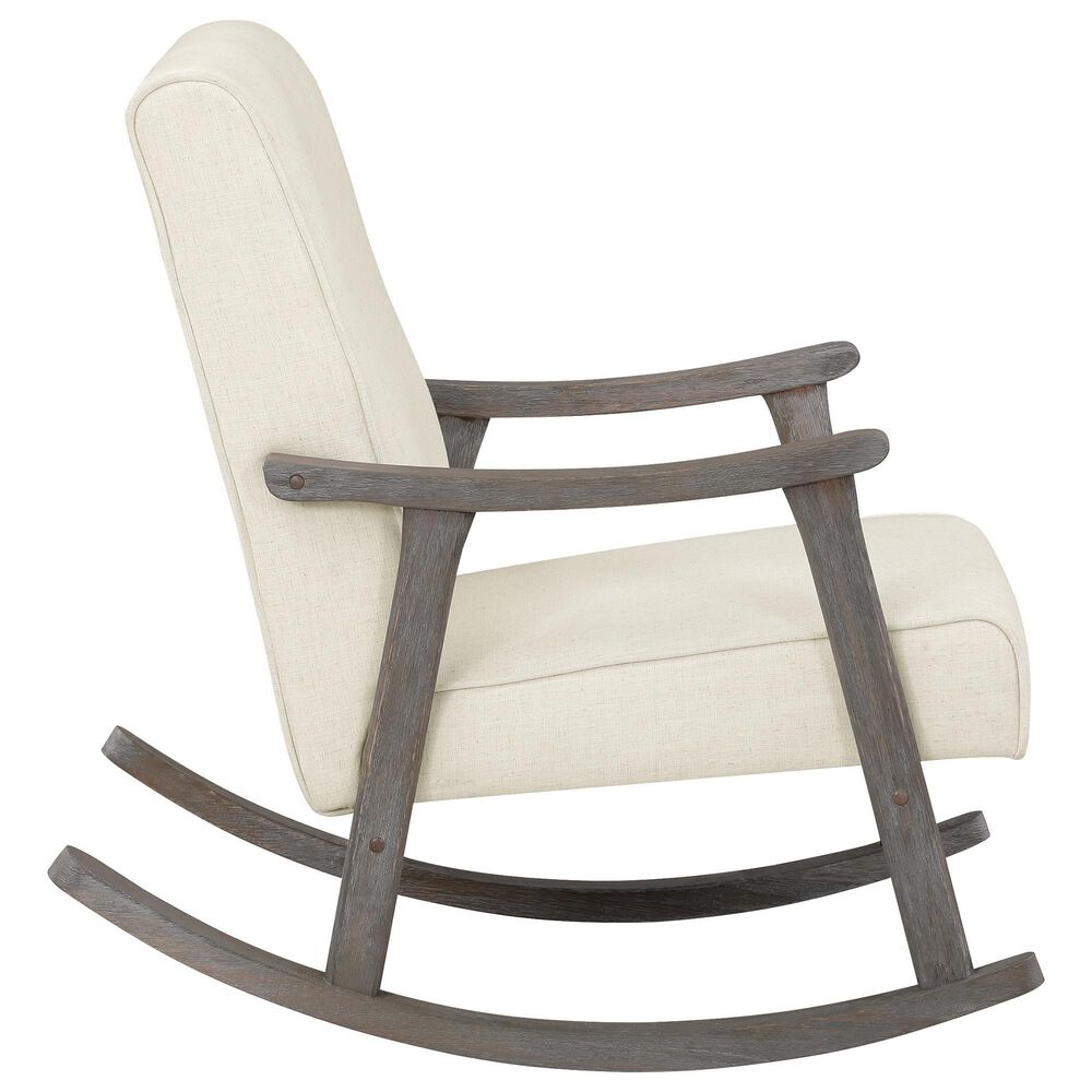 OSP Home Gainborough Rocker with Brushed Grey Frame in Linen, , large