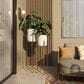 Maple and Jade Dome Planter with Removable Stand in Polished White and Gold (Set of 2), , large