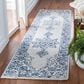 Safavieh Micro-Loop MLP614A 2"3" x 9" Ivory and Blue Runner, , large