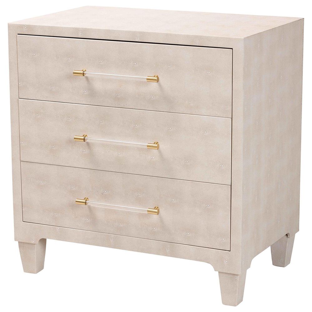 Baxton Studio Nira 3-Door Buffet Storage Cabinet in Beige, , large