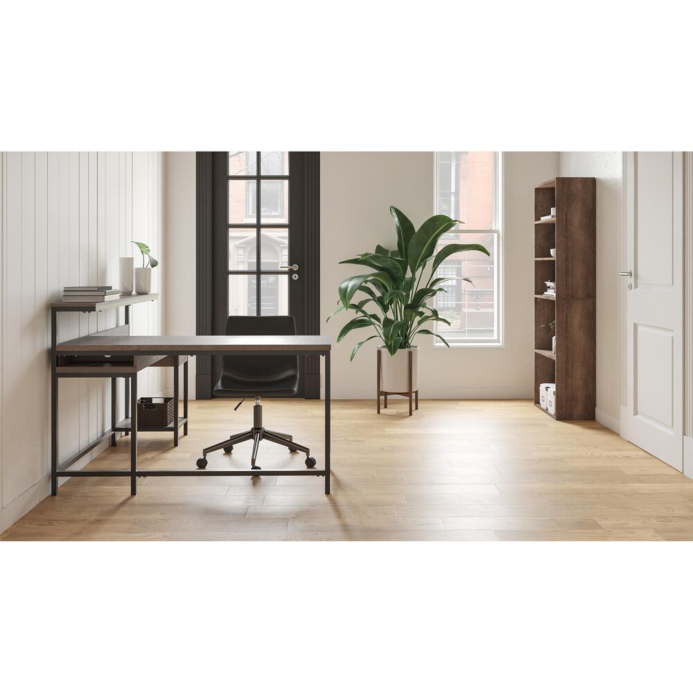Signature Design by Ashley Arlenbry L-Shaped Desk with Storage in Weathered Oak, , large