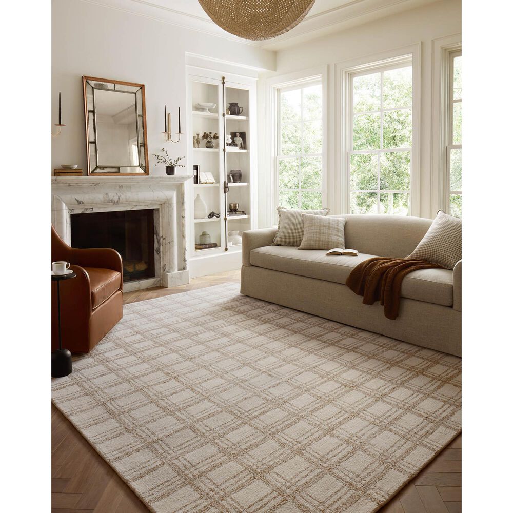 Chris Loves Julia x Loloi Polly 8&#39;6&quot; x 11&#39;6&quot; Cream and Sand Area Rug, , large