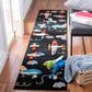 Safavieh Carousel Outer Space 2" x 8" Black and Ivory Kids Runner, , large