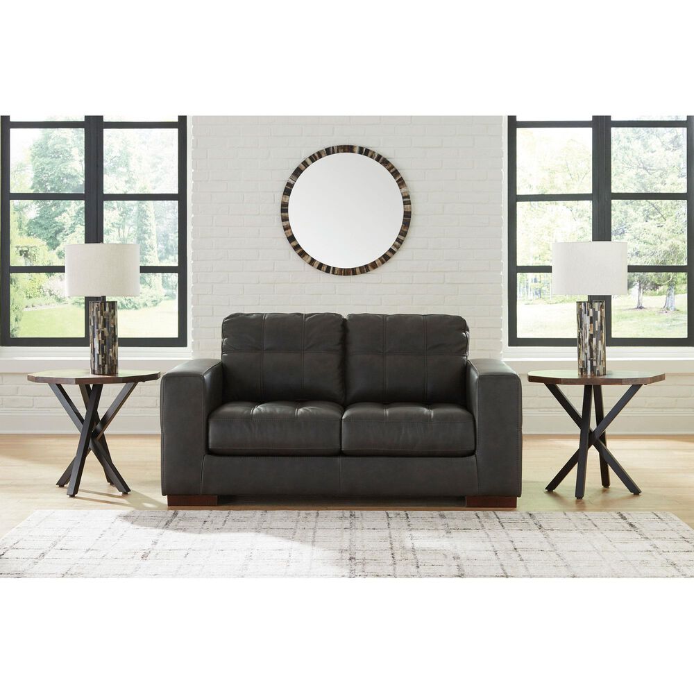 Ashley Luigi Stationary Loveseat in Thunder, , large