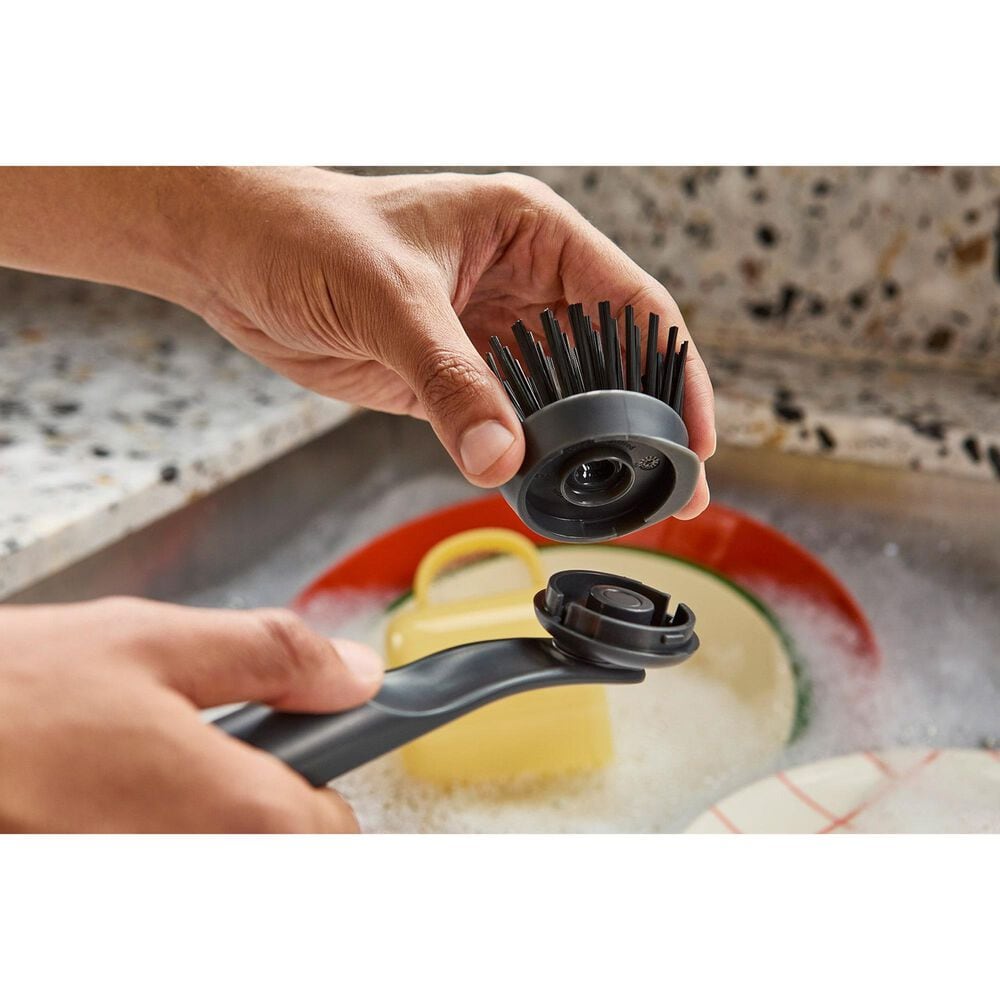 Joseph Joseph SinkTech Washing Up Brush with Replacement Head in Grey, , large