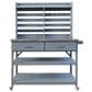 HOMLUX 65" Outdoor Potting Bench Table in Grey, , large