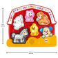 Fisher Price Baby"s Animal Puzzle Shape Sorting Toy with Music and Sounds in Red, , large