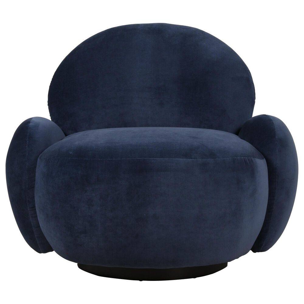 Bernhardt St Jean Swivel Chair in Blue, , large