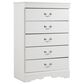 Ashley Anarasia 4-Piece Twin Bed Room Set in White, , large
