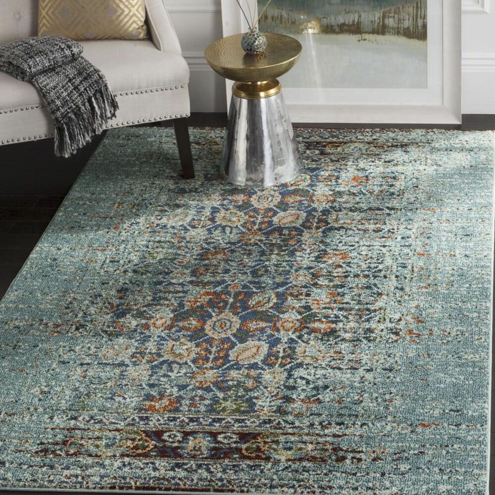 Safavieh Monaco MNC208J 2&#39;2&quot; x 4&#39; Blue Runner, , large