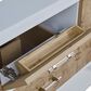 James Martin Vanities Olena 48" Single Vanity in Light Mappa Burl and Polished White with 3 cm White Zeus Quartz Top, , large