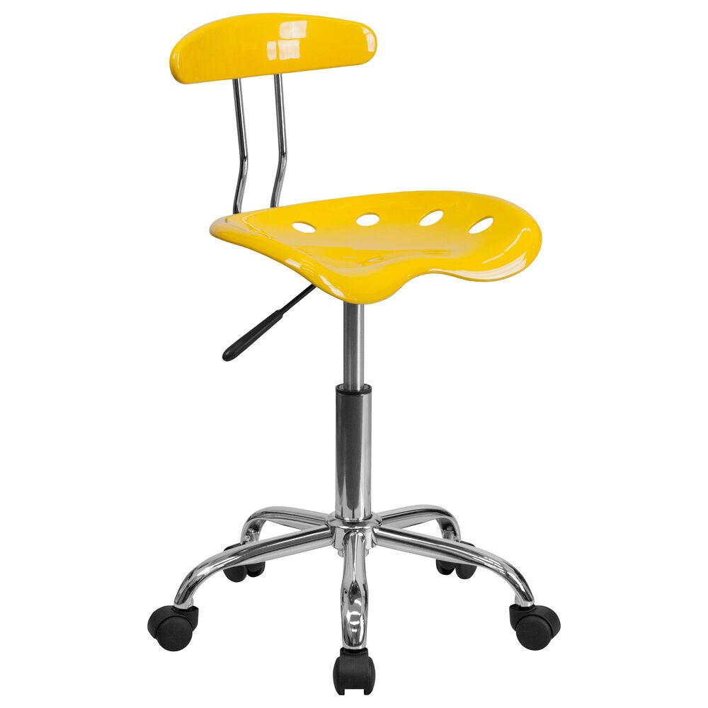Flash Furniture Swivel Task Chair in Yellow, , large