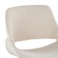 LumiSource Fabrico Side Chair with Cream Fabric Cushion in Dark Walnut (Set of 2), , large