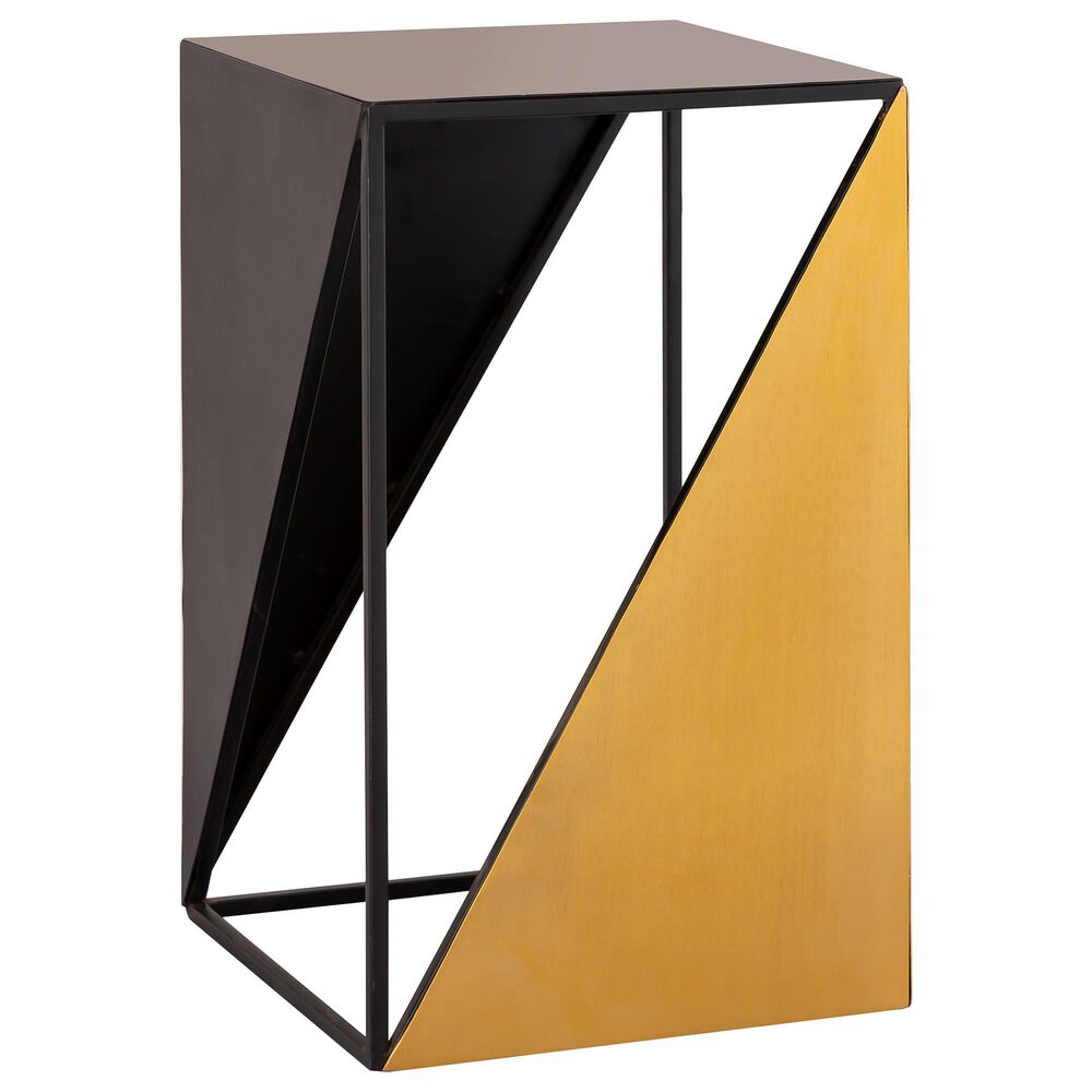 Tov Furniture Bidar Side Table in Black and Gold, , large