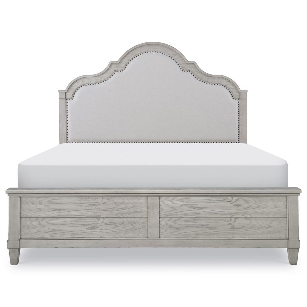 Legacy Classic Belhaven 4-Piece Queen Upholstered Panel Bedroom Set in Weathered Plank, , large