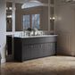 Kohler Alouette 72" Double Bathroom Vanity in Ferrous Grey with 2 cm White Quartz Top and Rectangular Sinks, , large