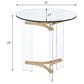 HOMLUX Sosi End Table in Clear and Gold, , large