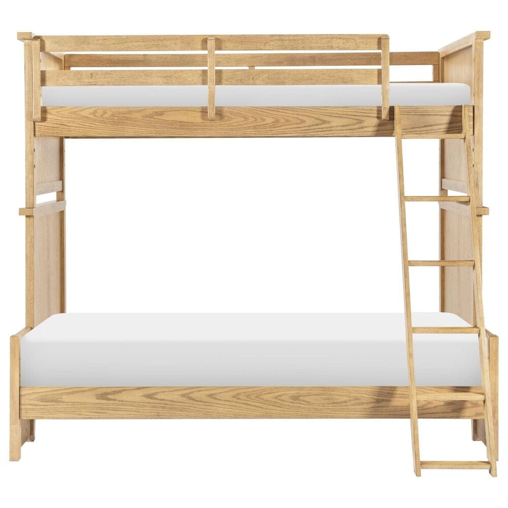 St Claire Home Today's Traditions Twin over Full Bunk Bed in Natural Hickory, , large