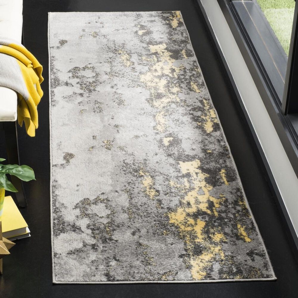 Safavieh Adirondack ADR134H 2&#39;6&quot; x 10&#39; Grey and Yellow Runner, , large