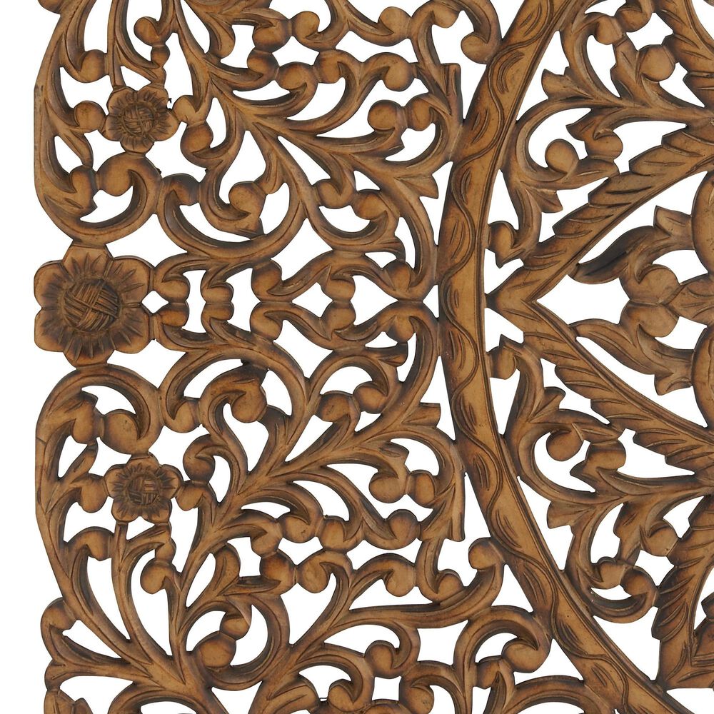 Maple and Jade 48&quot; x 16&quot; Traditional Wall Decor in Cinnamon Brown, , large