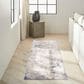 Nourison Infinity IFN05 2"2" x 7"6" Ivory, Grey and Blue Runner, , large