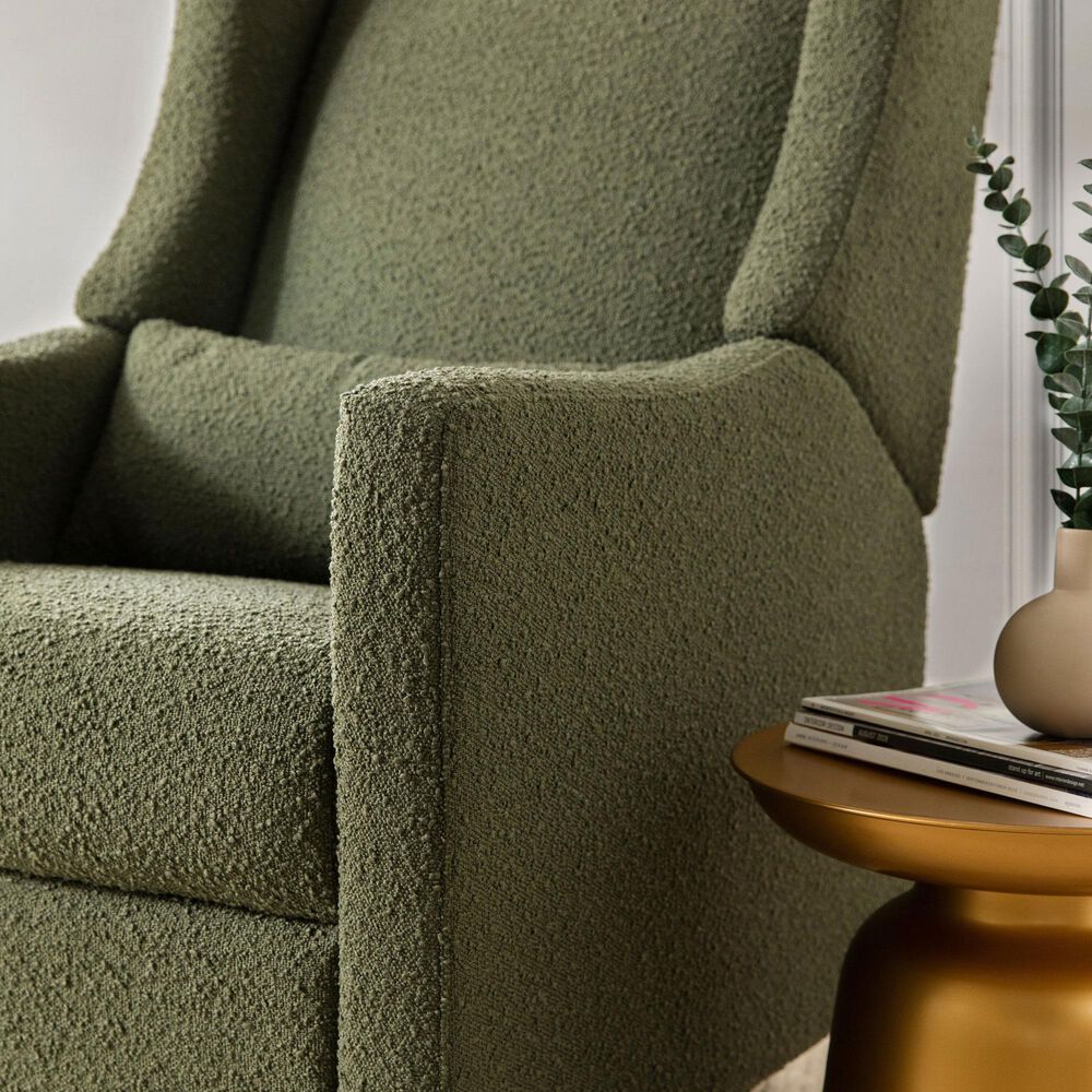 New Haus Kiwi Power Recliner and Swivel Glider in Olive Boucle, , large