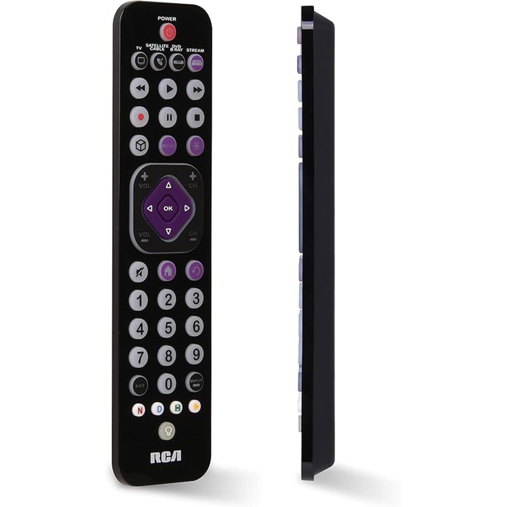 RCA Universal 4-Device Rechargeable Remote in Black, , large