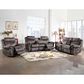 Steve Silver Nashville Manual Reclining Sofa with Drop Down Console in Grey, , large
