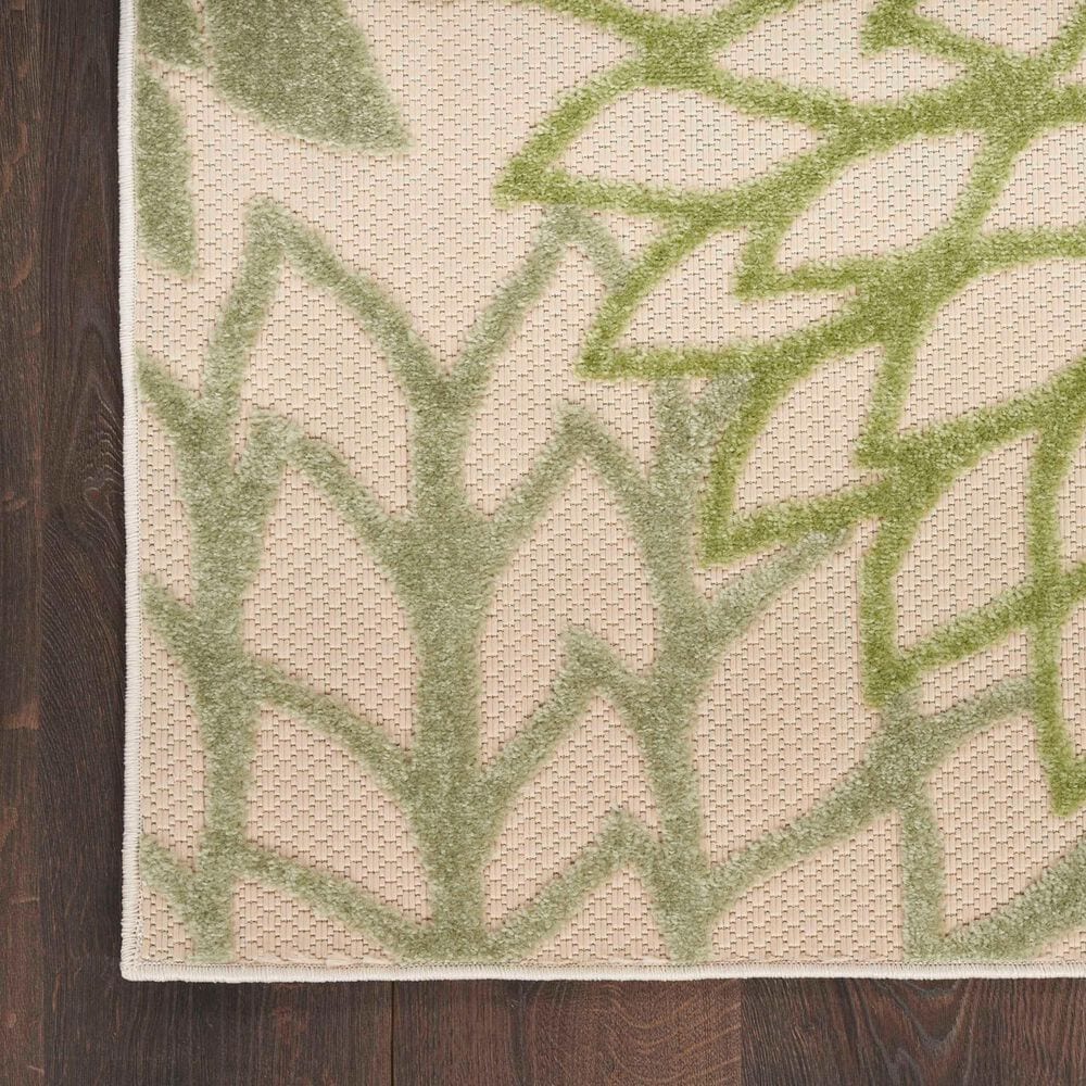 Nourison Aloha ALH05 7&#39;10&quot; x 10&#39;6&quot; Ivory and Green Indoor/Outdoor Area Rug, , large