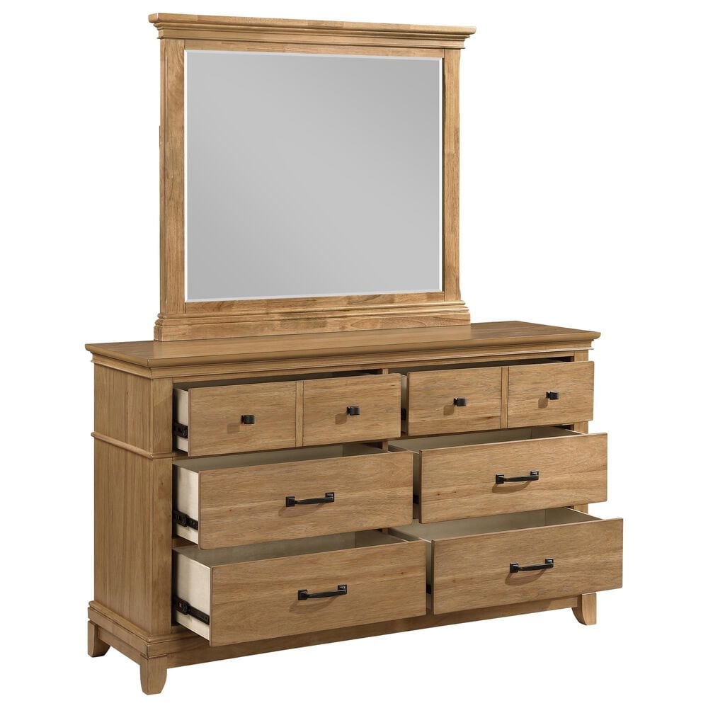 New Heritage Design Sunstone 4-Piece King Bedroom Set in Honey, , large